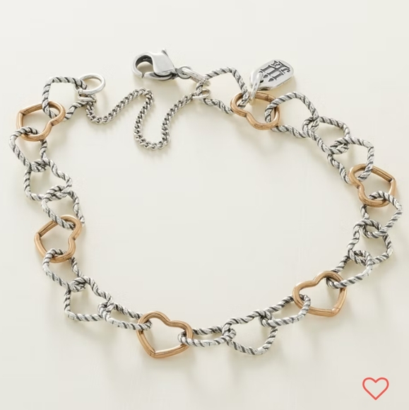 🆕James Avery Twisted Wire Connected Hearts Charm Bracelet - Picture 2 of 16